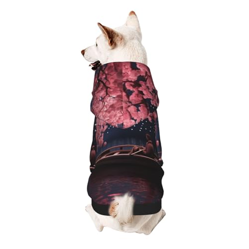Pfirsichblüten-Hunde-Kapuzenpullover – weiche und atmungsaktive Haustierkleidung für kleine bis große Hunde, stilvolle und bequeme Hundekleidung von HMBGFW