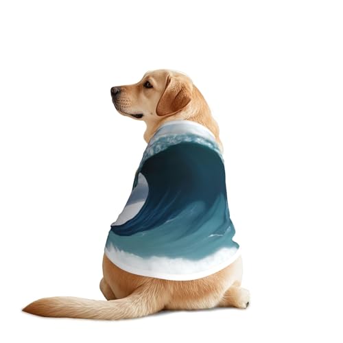 Riesige Monster in den Wellen Haustier-T-Shirts für Hunde, Hundekleidung für große und mittelgroße Hunde, bequeme Hunde-Shirts, perfekt für den täglichen Gebrauch Riesige Monster in den Wellen Haustier-T-Shirts für Hunde, Hundekleidung für große und mittelgroße Hunde, bequeme Hunde-Shirts, perfekt für den täglichen Gebrauch von HMBGFW