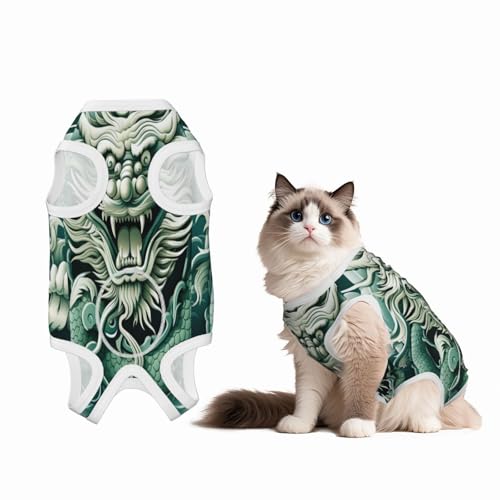 Riesiger Drachen-Genesungsanzug für Hunde und Katzen nach Operationen, Haustier-Genesungs-Shirt, Einteiler, Haustier-Operationsanzug von HMBGFW