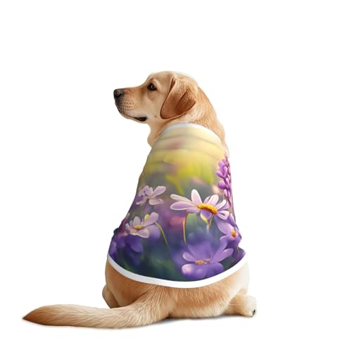 Schöne Blumen Haustier-T-Shirts für Hunde - Hundekleidung für große und mittelgroße Hunde, bequeme Hunde-Shirts, perfekt für den täglichen Gebrauch Schöne Blumen Haustier-T-Shirts für Hunde - Hundekleidung für große und mittelgroße Hunde, bequeme Hunde-Shirts, perfekt für den täglichen Gebrauch von HMBGFW