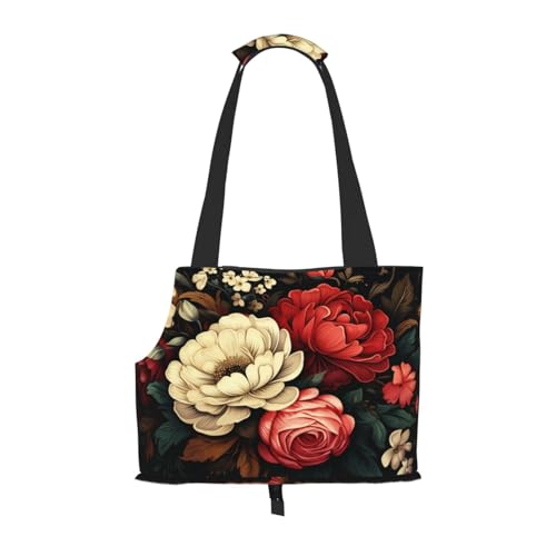 Tragetasche für Hunde, Motiv: Blumenmuster, für kleine Hunde, Katzen, Welpen Tragetasche für Hunde, Motiv: Blumenmuster, für kleine Hunde, Katzen, Welpen von HMBGFW