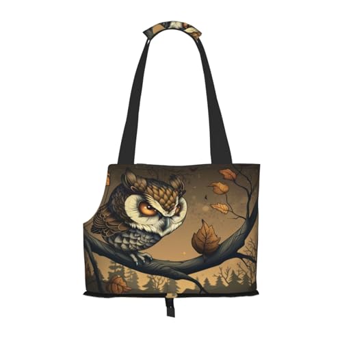 Tragetasche für Hunde, Motiv: Eule auf einem Ast, Haustier-Tragetasche, Tasche für kleine Hunde, Katzen, Welpen Tragetasche für Hunde, Motiv: Eule auf einem Ast, Haustier-Tragetasche, Tasche für kleine Hunde, Katzen, Welpen von HMBGFW