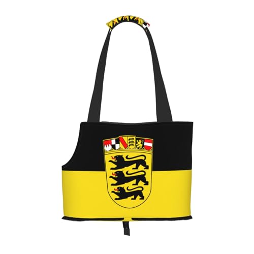 Tragetasche für Hunde, Motiv: Flagge des Landes Baden-Württemberg, Haustier-Tragetasche, Tasche für kleine Hunde, Katzen, Welpen Tragetasche für Hunde, Motiv: Flagge des Landes Baden-Württemberg, Haustier-Tragetasche, Tasche für kleine Hunde, Katzen, Welpen von HMBGFW