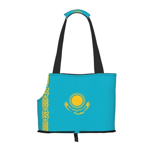 Tragetasche für Hunde, Motiv: Flagge von Kasachstan, Haustier-Tragetasche, Tasche für kleine Hunde, Katzen, Welpen Tragetasche für Hunde, Motiv: Flagge von Kasachstan, Haustier-Tragetasche, Tasche für kleine Hunde, Katzen, Welpen von HMBGFW