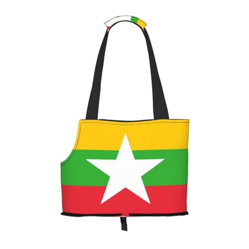 Tragetasche für Hunde, Motiv: Flagge von Myanmar, Haustier-Tragetasche, Tasche für kleine Hunde, Katzen, Welpen Tragetasche für Hunde, Motiv: Flagge von Myanmar, Haustier-Tragetasche, Tasche für kleine Hunde, Katzen, Welpen von HMBGFW
