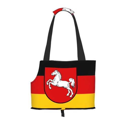 Tragetasche für Hunde, Motiv: Flagge von Niedersachsen, Haustier-Tragetasche, Tasche für kleine Hunde, Katzen, Welpen Tragetasche für Hunde, Motiv: Flagge von Niedersachsen, Haustier-Tragetasche, Tasche für kleine Hunde, Katzen, Welpen von HMBGFW