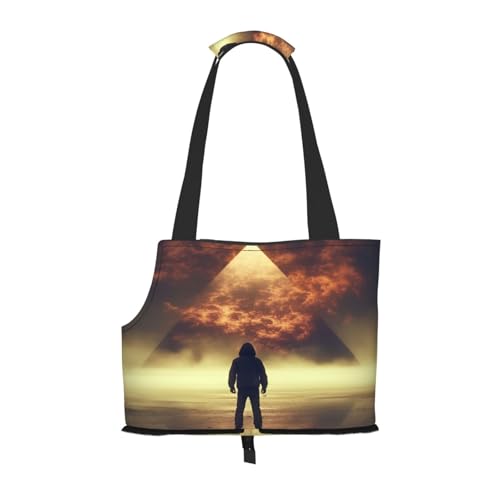 Tragetasche für Hunde, Motiv: Pyramiden in Flammen, Haustier-Tragetasche, Tasche für kleine Hunde, Katzen, Welpen Tragetasche für Hunde, Motiv: Pyramiden in Flammen, Haustier-Tragetasche, Tasche für kleine Hunde, Katzen, Welpen von HMBGFW