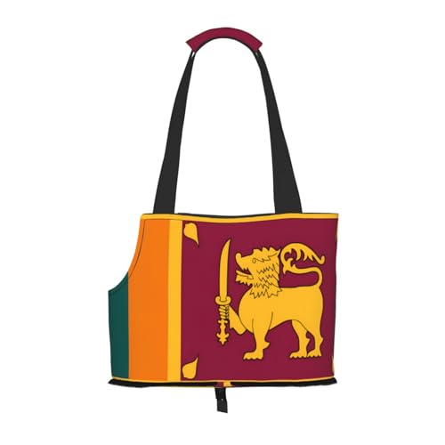Tragetasche für Hunde, Motiv: Sri Lanka-Flagge, Haustier-Tragetasche, Tasche für kleine Hunde, Katzen, Welpen Tragetasche für Hunde, Motiv: Sri Lanka-Flagge, Haustier-Tragetasche, Tasche für kleine Hunde, Katzen, Welpen von HMBGFW