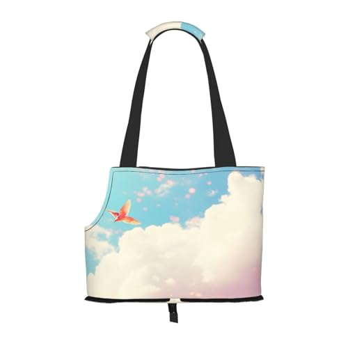 Tragetasche für Hunde, Motiv: Vögel fliegen unter weißen Wolken, Tragetasche für kleine Hunde, Katzen, Welpen Tragetasche für Hunde, Motiv: Vögel fliegen unter weißen Wolken, Tragetasche für kleine Hunde, Katzen, Welpen von HMBGFW