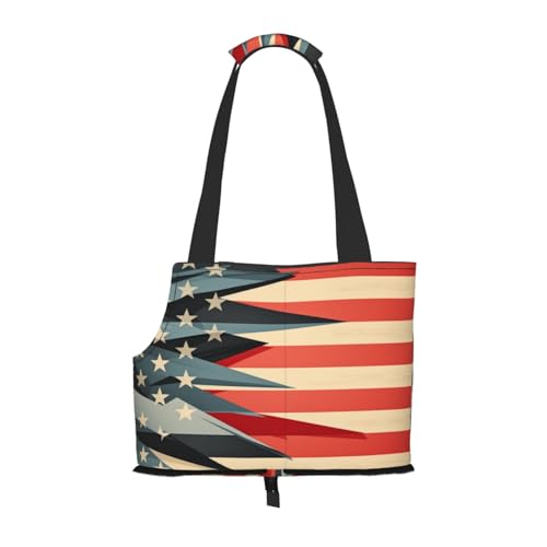 Tragetasche für Hunde mit USA-Flagge, Haustier-Tragetasche, Tasche für kleine Hunde, Katzen, Welpen Tragetasche für Hunde mit USA-Flagge, Haustier-Tragetasche, Tasche für kleine Hunde, Katzen, Welpen von HMBGFW