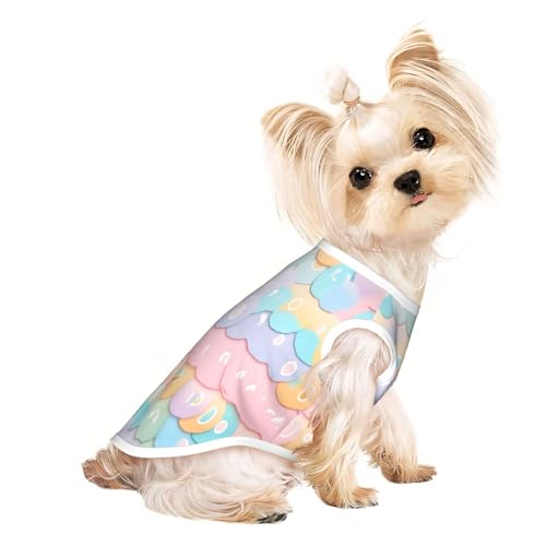 Unregelmäßige, bunte Hundekleidung, Hunde-T-Shirt für kleine Hunde, Mädchen, Jungen. Haustier-Pullover, Katzenkleidung, geeignet für kleine Haustiere von HMBGFW