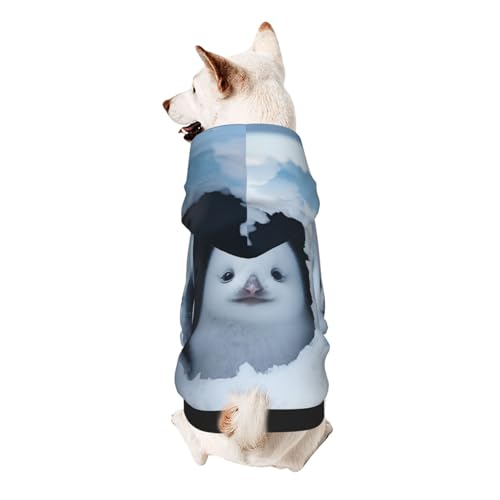 Weißer Pinguin-Hunde-Kapuzenpullover – weiche und atmungsaktive Haustierkleidung für kleine bis große Hunde, stilvolle und bequeme Hundekleidung von HMBGFW