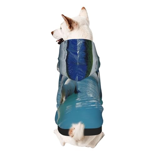 Zwei Eisbären schwimmender Hunde-Kapuzenpullover – weiche und atmungsaktive Haustierkleidung für kleine bis große Hunde, stilvolle und bequeme Hundekleidung von HMBGFW