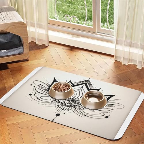ld9djbx7 Futtermatte für Haustiere, wasserdicht und rutschfest, für Hunde- und Katzenfutter, keine Flecken, schnell trocknend, Wasserspendermatte für Hunde ld9djbx7 Futtermatte für Haustiere, wasserdicht und rutschfest, für Hunde- und Katzenfutter, keine Flecken, schnell trocknend, Wasserspendermatte für Hunde von HMBGFW