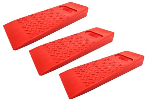 Fällkeile 200x75x25mm 140x65x20mm Keil aus Kunststoff schlagfest Fällheber Forstkeil Hubhöhe 20/25mm zum kontrollierten Fällen von Bäumen (3 Stück, 200x75x25mm) von HMH