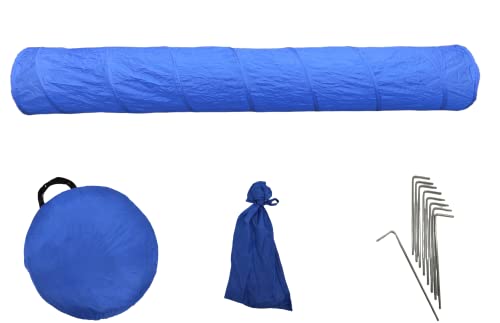 Hundetunnel 200cm Ø 48cm Agility Lernspielzeug PopUp Tunnel Dog Tube Hundetraining Hundespielzeug Spieltunnel Krabbeltunnel auch für Kinder EIN Spaß kleine mittel große Hunde von HMH