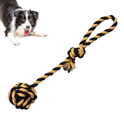 HMLTD Hundeseil,Seilspielzeug für Aggressive Kauer - Unzerstörbares Seil aus natürlicher Baumwolle, Robustes Seil-Kauspielzeug für Tauziehen und Hundezugseil für mittlere und große Rassen von HMLTD