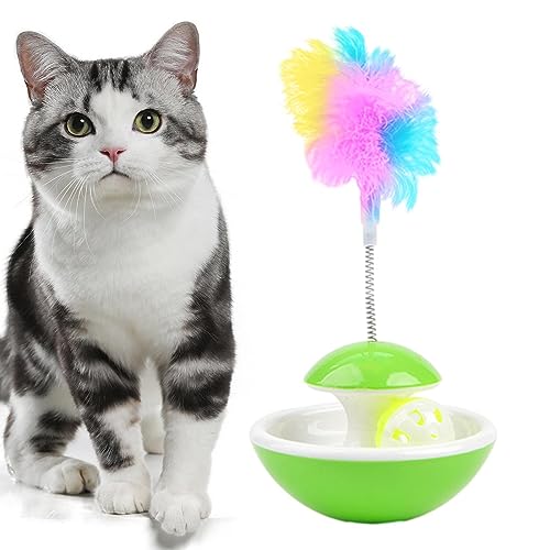 HMLTD Interaktiver Katzenspielzeugball | Interaktives Spielzeug für gelangweilte Katzen mit Gleisglocke,Unterhaltungszubehör für Katzen für Arbeitszimmer, Katzenhaus, Tierheim, Tierhandlung von HMLTD