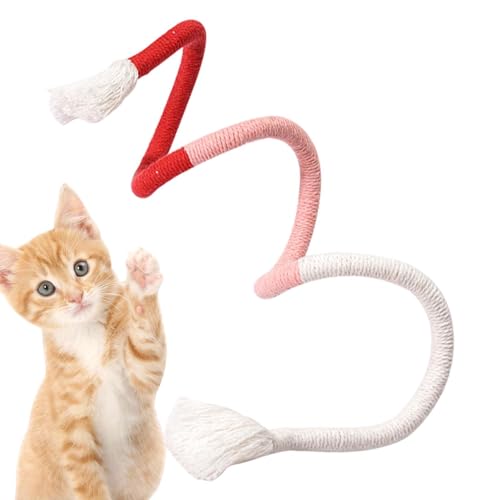 HMLTD Kätzchen-Zahnreinigungsspielzeug | Baumwollschnur, interaktives Kätzchenspielzeug für die Nacht | Unterhaltungszubehör für Katzen für Wohnzimmer, Schlafzimmer, Tierheim, Tierhandlung von HMLTD