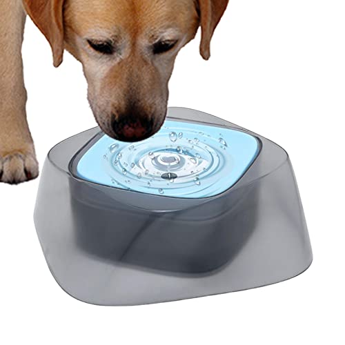 HMLTD Hundenapf Slow Water Feeder, Hundewassernapf mit schwimmender Abdeckung | 1400 ml auslaufsicherer, langsam trinkender Hundenapf | Spritzwassergeschützter Futternapf für langsames Wasser von HMLTD