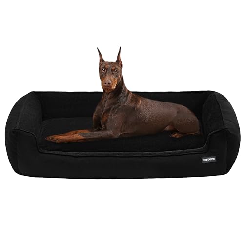 HMTOPE Hundebett, Hundesofa, Hundekissen, Hundekörbchen Abnehmbar und waschbar, Schwarz, 120 x 90 x 30 cm HMTOPE Hundebett, Hundesofa, Hundekissen, Hundekörbchen Abnehmbar und waschbar, Schwarz, 120 x 90 x 30 cm von HMTOPE