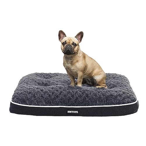 HMTOPE Hundebett, 10cm Dicke Hundematte, waschbar, rutschfeste Unterseite, Hundematte für große Hunde, 76cm, Dunkelgrau von HMTOPE