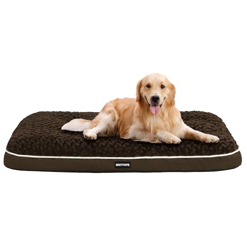 HMTOPE Orthopädisches Hundebett, Hundematte im Doppelstock-Design, Waschbar Hundekissen, Abnehmbar Hundekorb, 105 cm für Mittelgroße Hunde, Braun HMTOPE Orthopädisches Hundebett, Hundematte im Doppelstock-Design, Waschbar Hundekissen, Abnehmbar Hundekorb, 105 cm für Mittelgroße Hunde, Braun von HMTOPE