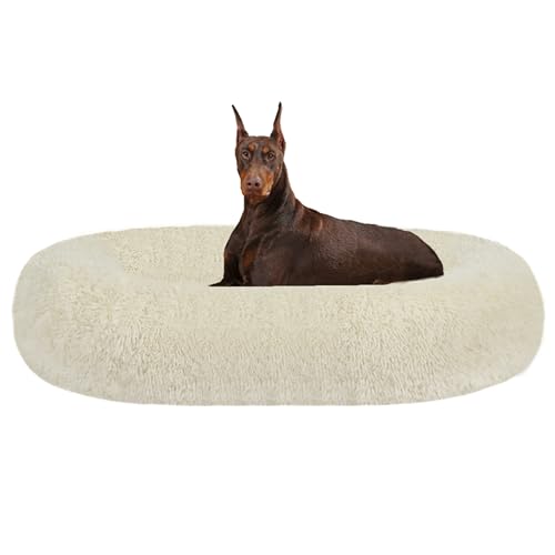 HMTOPE Orthopädisches Hundebett rund Hundekissen Hundesofa Katzenbett Donut Kuscheliges Hundekorb Waschbar, 120 cm Ø, Beige HMTOPE Orthopädisches Hundebett rund Hundekissen Hundesofa Katzenbett Donut Kuscheliges Hundekorb Waschbar, 120 cm Ø, Beige von HMTOPE