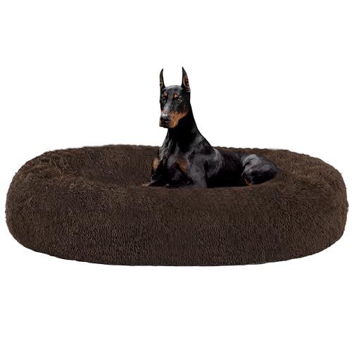 HMTOPE Orthopädisches Hundebett rund Hundekissen Hundesofa Katzenbett Donut Kuscheliges Hundekorb Waschbar, 120 cm Ø, Braun HMTOPE Orthopädisches Hundebett rund Hundekissen Hundesofa Katzenbett Donut Kuscheliges Hundekorb Waschbar, 120 cm Ø, Braun von HMTOPE