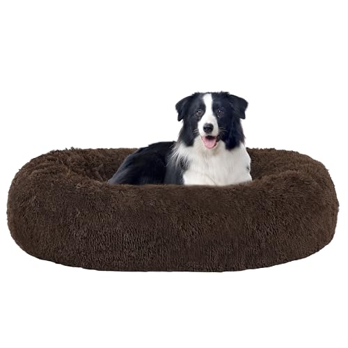 HMTOPE Orthopädisches Hundebett rund Hundekissen Hundesofa Katzenbett Donut Kuscheliges Hundekorb Waschbar, 90 cm Ø, Braun HMTOPE Orthopädisches Hundebett rund Hundekissen Hundesofa Katzenbett Donut Kuscheliges Hundekorb Waschbar, 90 cm Ø, Braun von HMTOPE