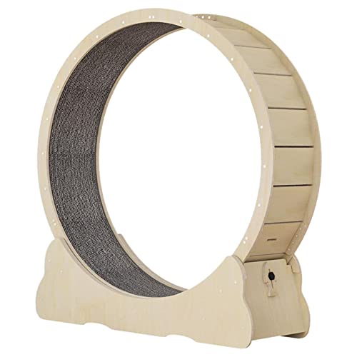 Katzenlaufband für Indoor-Katzen, Laufrad mit No-Gap-Design, Sicherheit, Anti-Pinch, leises Katzenlaufrad, Katzen Gewichtsverlustgerät mit Verriegelung, WoodColor-XL Katzenlaufband für Indoor-Katzen, Laufrad mit No-Gap-Design, Sicherheit, Anti-Pinch, leises Katzenlaufrad, Katzen Gewichtsverlustgerät mit Verriegelung, WoodColor-XL von HMWJD