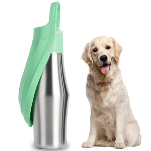 Hundetrinkflasche für Unterwegs - 750ml Trinkflasche Hunde für Unterwegs, Wasserflasche Hund- Auslaufsicher & Robust aus Edelstahl, Doppelwandig Vakuum Isolierte, Hunde Trinkflasche to go von HNCY