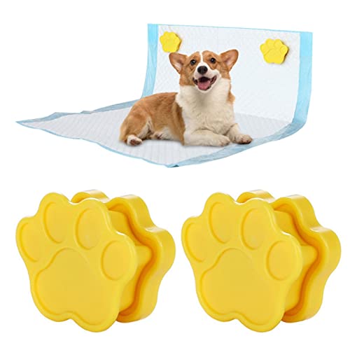 2er-Pack Pee-Pad-Halter für Hunde, kompatibel mit Welpen-Wee-Wee-Pads jeder Größe, Fester Töpfchen-Trainings-Pad-Halter (Claw,Yellow) von HNDB
