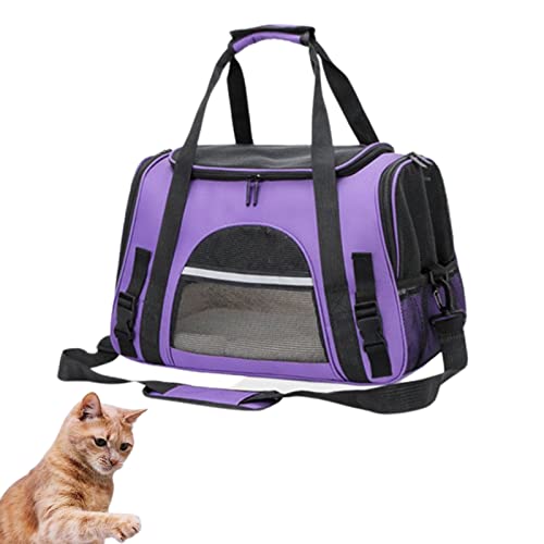 HNDB Katzentragerucksack,tragbare atmungsaktive Haustierhandtasche,multifunktionale Faltbare Reisekatzentasche,Hundetragetaschen mit abschließbaren Sicherheitsreißverschlüssen (P) von HNDB