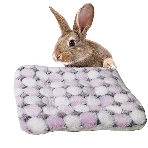 HNDB Warme Weiche Kaninchen Flanell Matte, Kleintier Decke, Kleintier Plüsch Bett Hamster Meerschweinchen Chinchilla Pad Matte Käfig Liner Kaninchen Accessoires Lapin (L,1) von HNDB