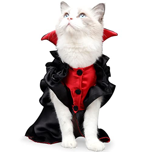 Halloween-Kostüme für Haustiere, lustige Welpen-Cosplay-Kostüme, Kätzchen-Outfits, Party-Kleidungsrobe für Katzen und kleine Hunde (L) von HNDB