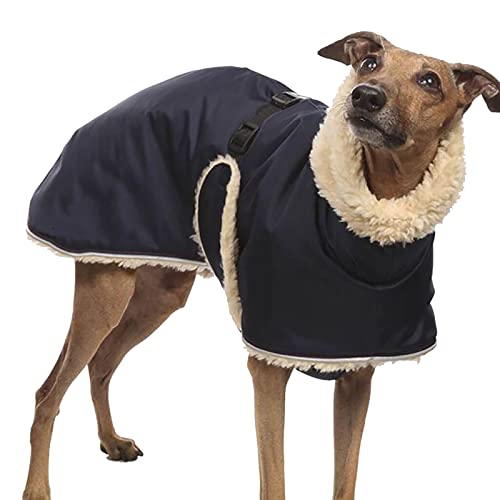 Hund High Kragen Plüsch Mantel, Warme Fleece Weste Haustier Kleidung Jacke Winter Outfit Für Große Und Mittlere Hunde Labrador Golden Retriever Schäferhund (L,Black) von HNDB