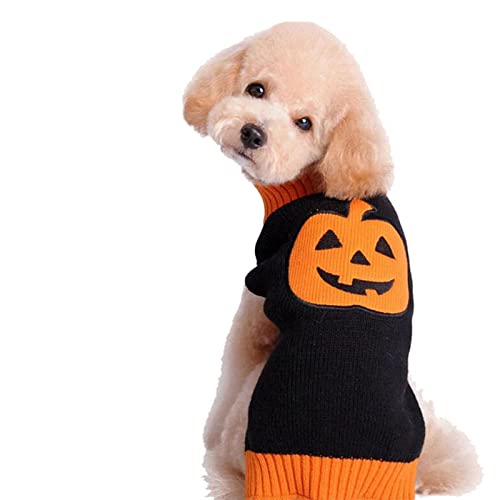 Hunde-Halloween-Kostüme, Kürbis-Haustier-Hoodie-Kleidung, Kätzchen-Jacken-Pullover-Mantel, Welpen-Kleidung, für kleine Hunde und Katzen, Cosplay-Dekoration (L) von HNDB