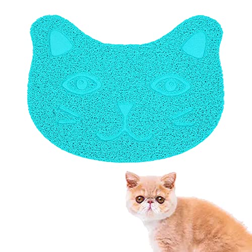 rutschfeste Katzenstreu Matte 40 * 30cm, Wasserdicht Paw Print Pet Food Mat Fütterung Bowl Placemat Kitten Bed Pads Litter Trapper Mats Cats House Accessories (40 * 30cm,3) von HNDB