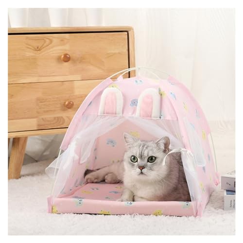 HNEJA Tipi Zelt für Haustiere Haustier-Zeltbett, Katzenhausbedarf, Produkte, Zubehör, Möbel, Betten, Kätzchenzelte (Color : F, Size : M) von HNEJA