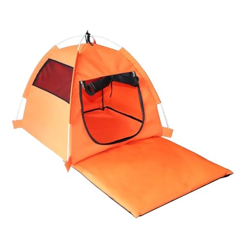 Tipi Zelt für Haustiere Haustier Hund Katze Zelt Wasserdichtes Oxford Tuch Tragbares Ganzjahresbett Outdoor Zwinger Blau Orange (Color : Orange) von HNEJA
