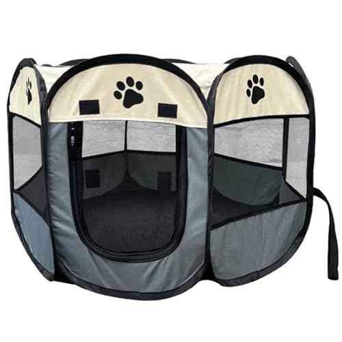 Tipi Zelt für Haustiere Haustierzelt, tragbar, faltbar, faltbar, for Katzen und Hunde, langlebig, for Katzen und Hunde (Color : Gray, Size : L) von HNEJA