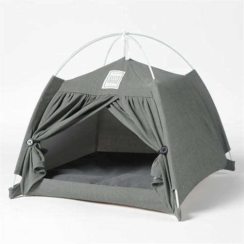 Tipi Zelt für Haustiere Outdoor Indoor Tragbares faltbares süßes Haustierzelt for Kätzchen, kleine Katzen, Hunde, Welpen (Color : A) von HNEJA