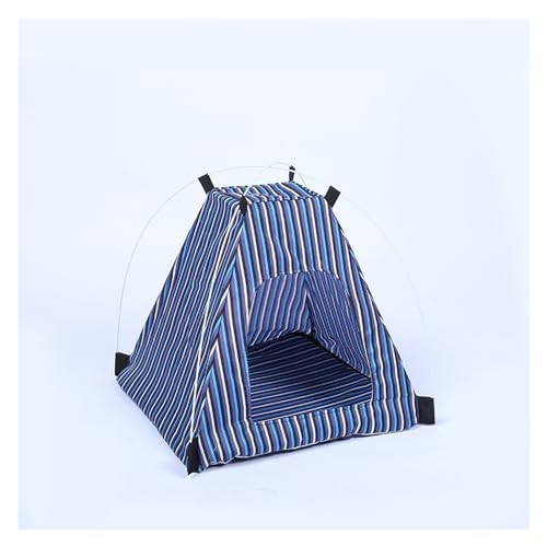 Tipi Zelt für Haustiere Oxford Haustierzelt Haus Katzenbett Tragbares Tipi mit dickem Kissen for Welpen-Hundehütte Hundehütten (Color : B) von HNEJA
