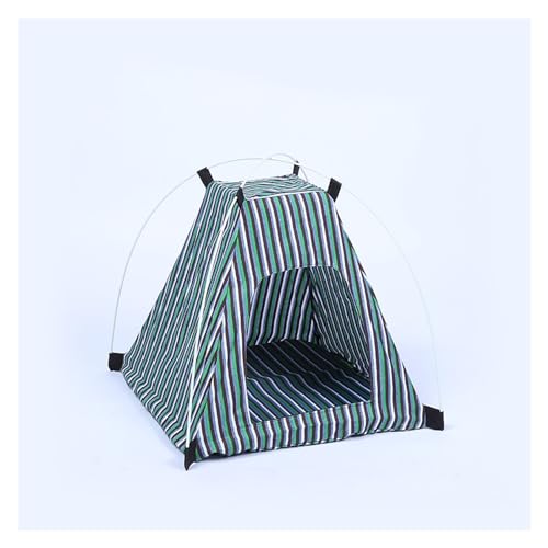 Tipi Zelt für Haustiere Oxford Haustierzelt Haus Katzenbett Tragbares Tipi mit dickem Kissen for Welpen-Hundehütte Hundehütten (Color : C) von HNEJA