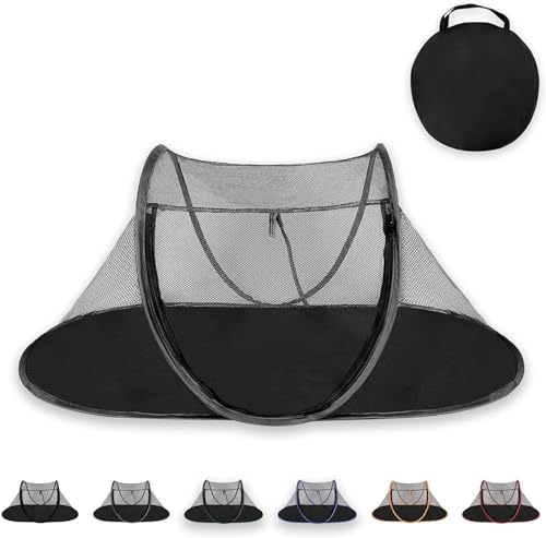 Tipi Zelt für Haustiere Tragbare Falten Haustier Zelt Häuser Katzen Hund Haus Haustier Käfig for Katze Zelt Welpen Zwinger Einfache Bedienung Zaun Im Freien Hunde (Color : Grey) von HNEJA