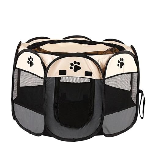 Tipi Zelt für Haustiere Tragbarer, Faltbarer Haustierzelt-Zwinger, achteckiger Zaun, Welpenunterschlupf, einfach zu bedienen, einfache Bedienung im Freien, große Hundekäfige, Katzenzäune (Color : Gra Tipi Zelt für Haustiere Tragbarer, Faltbarer Haustierzelt-Zwinger, achteckiger Zaun, Welpenunterschlupf, einfach zu bedienen, einfache Bedienung im Freien, große Hundekäfige, Katzenzäune (Color : Gra von HNEJA