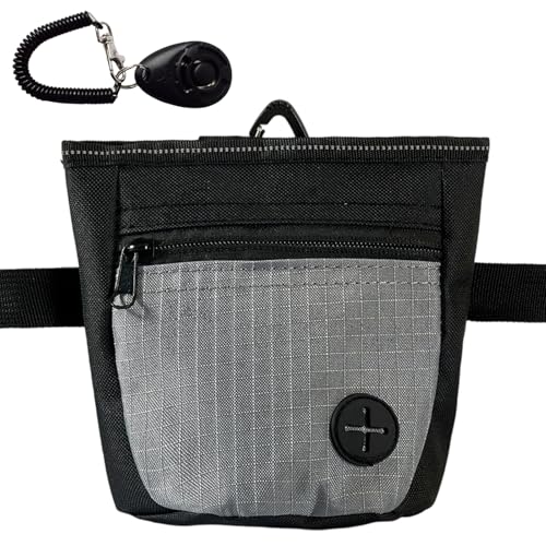 HNFKOZ Leckerli-Tasche für Hunde mit Trainings-Clicker – verstellbare Hüfttasche, Magnetverschluss & Kotbeutelspender für Spaziergänge mit dem Hund, Gehorsamkeitstraining und Outdoor-Abenteuer HNFKOZ Leckerli-Tasche für Hunde mit Trainings-Clicker – verstellbare Hüfttasche, Magnetverschluss & Kotbeutelspender für Spaziergänge mit dem Hund, Gehorsamkeitstraining und Outdoor-Abenteuer von HNFKOZ