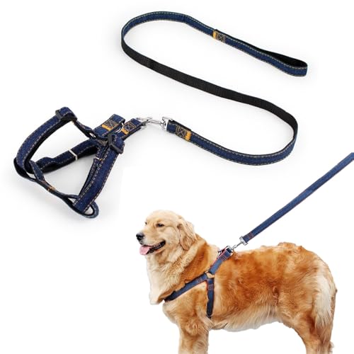 Hundegeschirr aus Baumwollhanf, Hundenasengeschirr, Geschirr für Hunde, nachhaltig, leicht und ausbruchsicher, Easy Walk Hundegeschirr für Welpen, kleine, mittelgroße und große Hunde, sehr einfach zu Hundegeschirr aus Baumwollhanf, Hundenasengeschirr, Geschirr für Hunde, nachhaltig, leicht und ausbruchsicher, Easy Walk Hundegeschirr für Welpen, kleine, mittelgroße und große Hunde, sehr einfach zu von HNFKOZ