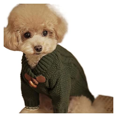 HNFYSMQL Haustier-Hundekleidung Pullover for Hunde Pullover Katzen Haustierkleidung (Color : Green, Size : M) von HNFYSMQL